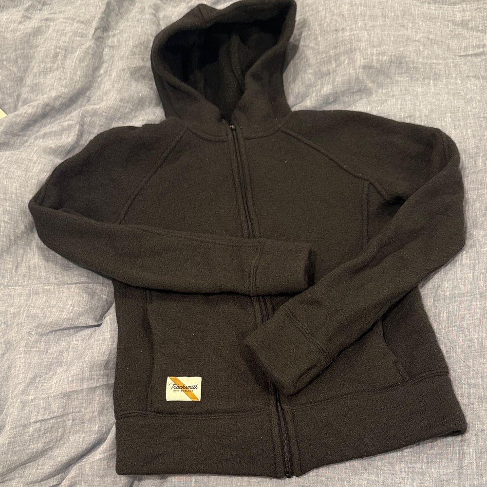 Tracksmith Black Wool Freya Hoodie Women's